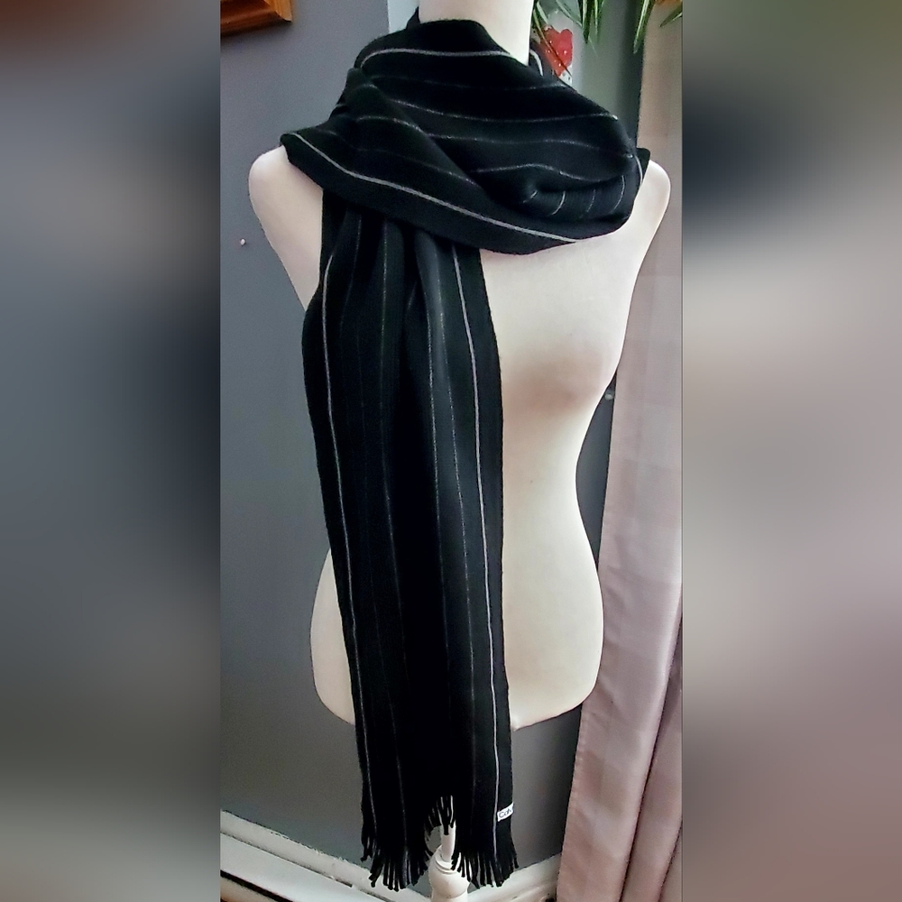 Calvin Klein Black and Gray Scarf